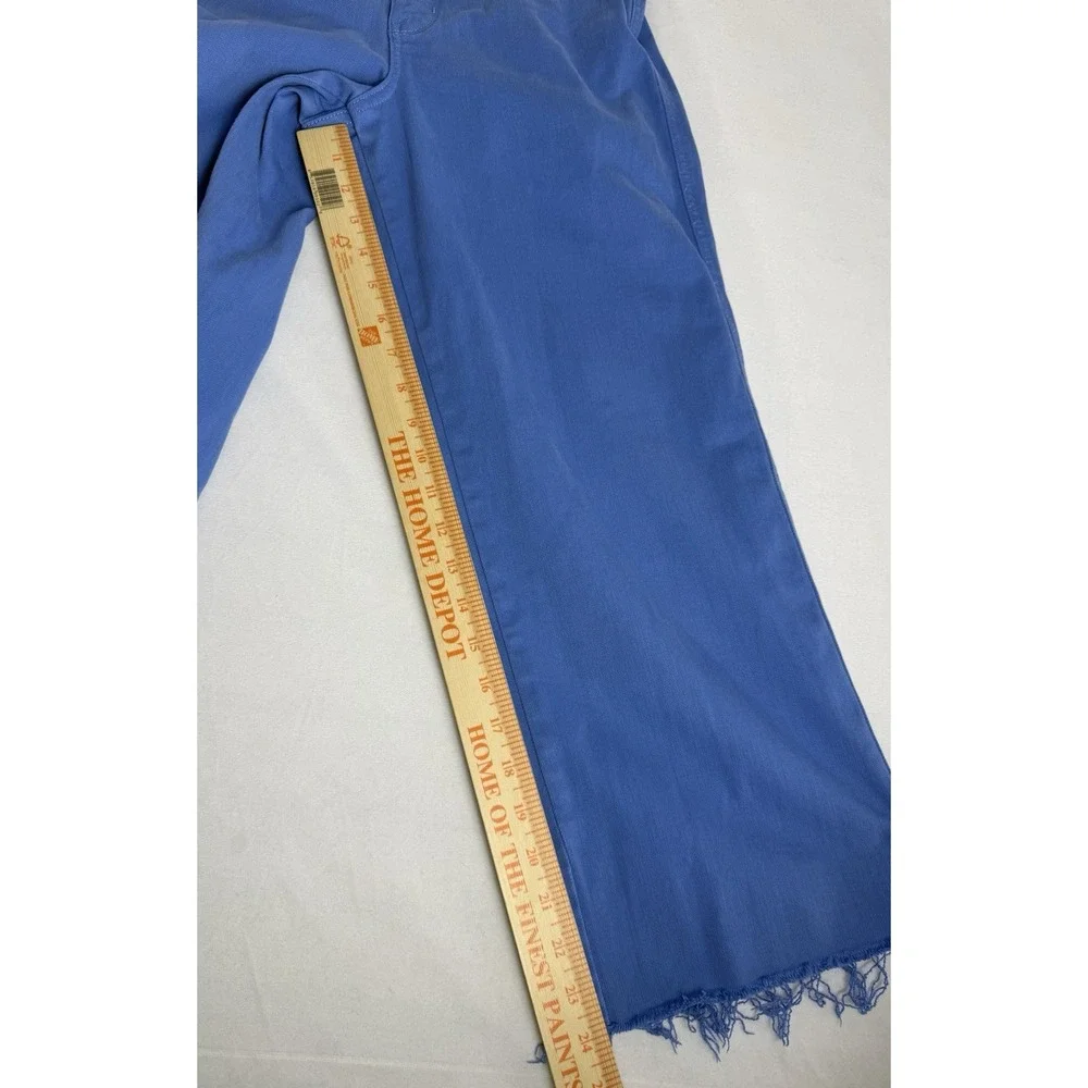 Judy Blue Jeans Womens 7/28 High Rise Control Top Sky Blue Wide Leg Crop